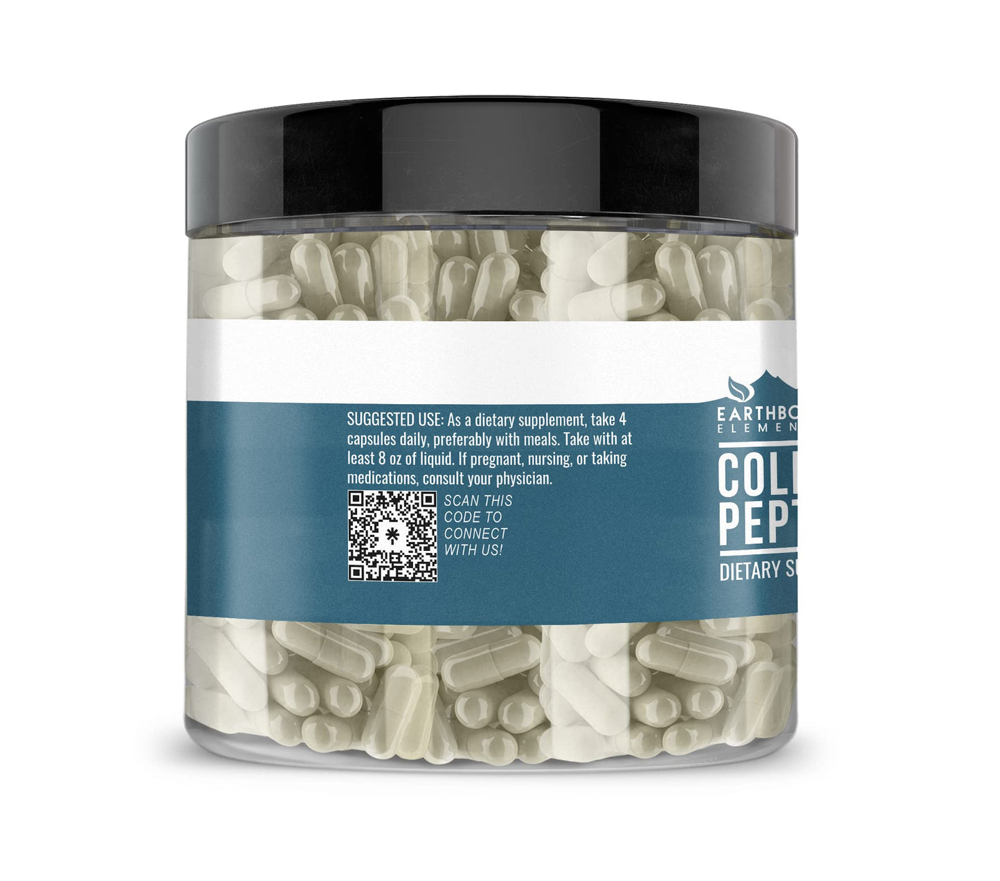 Earthborn Elements Collagen Peptides 200 Caps - Pure & Undiluted