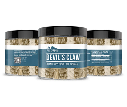 Earthborn Elements Devil's Claw Extract 200 Capsules — Pure & Undiluted