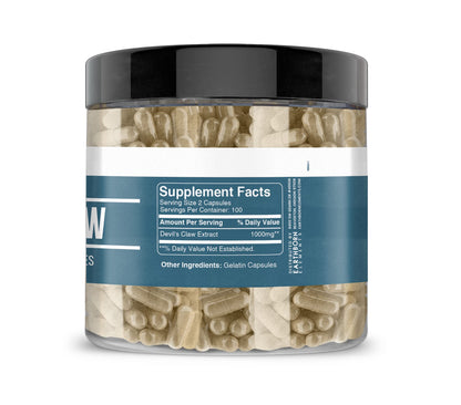 Earthborn Elements Devil’s Claw Extract 200 Capsules – Pure & Undiluted, No Additives (Pack of 2)