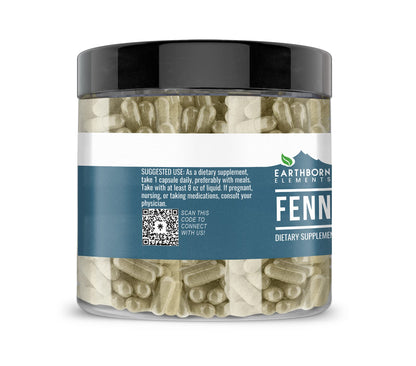 Earthborn Elements Fennel Seed 200 Capsules – Pure, Undiluted, No Additives