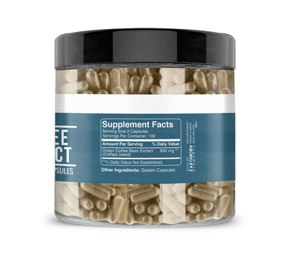 Earthborn Elements Green Coffee Bean Extract - 200 Capsules | Pure & Undiluted