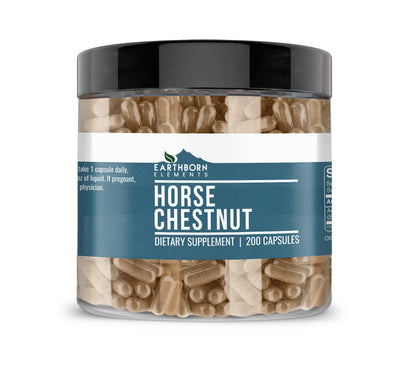 Earthborn Elements Horse Chestnut 200 Capsules – Pure & Undiluted
