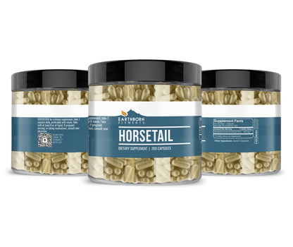 Earthborn Elements Horsetail 200 Capsules – Pure, Undiluted, No Additives