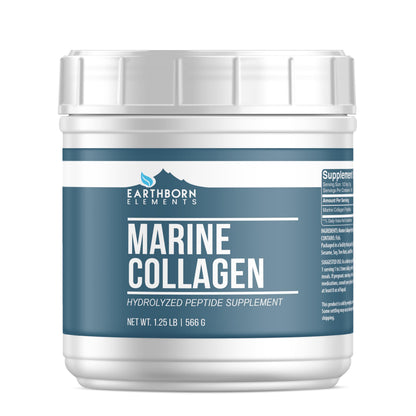 Earthborn Elements Hydrolyzed Marine Collagen Peptides Powder – 1.25 lb, Pure & Undiluted