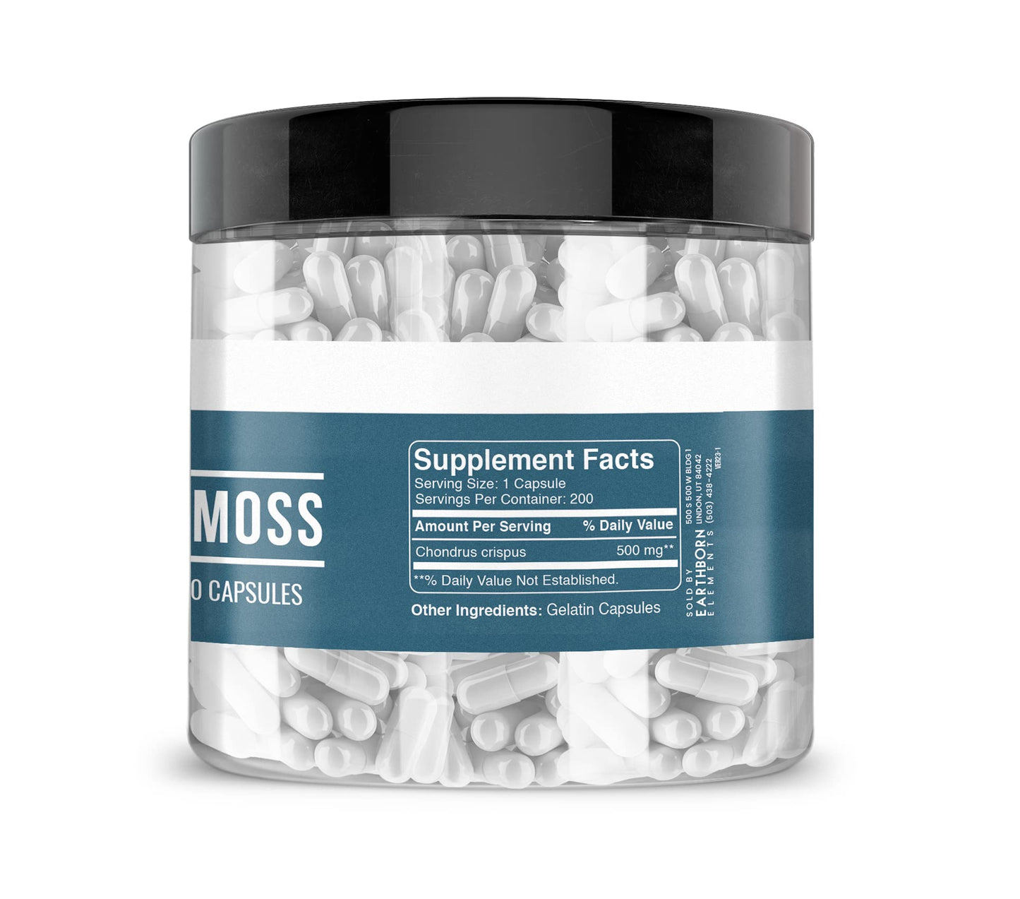 Earthborn Elements Irish Sea Moss 200 Capsules – Pure & Undiluted, No Additives