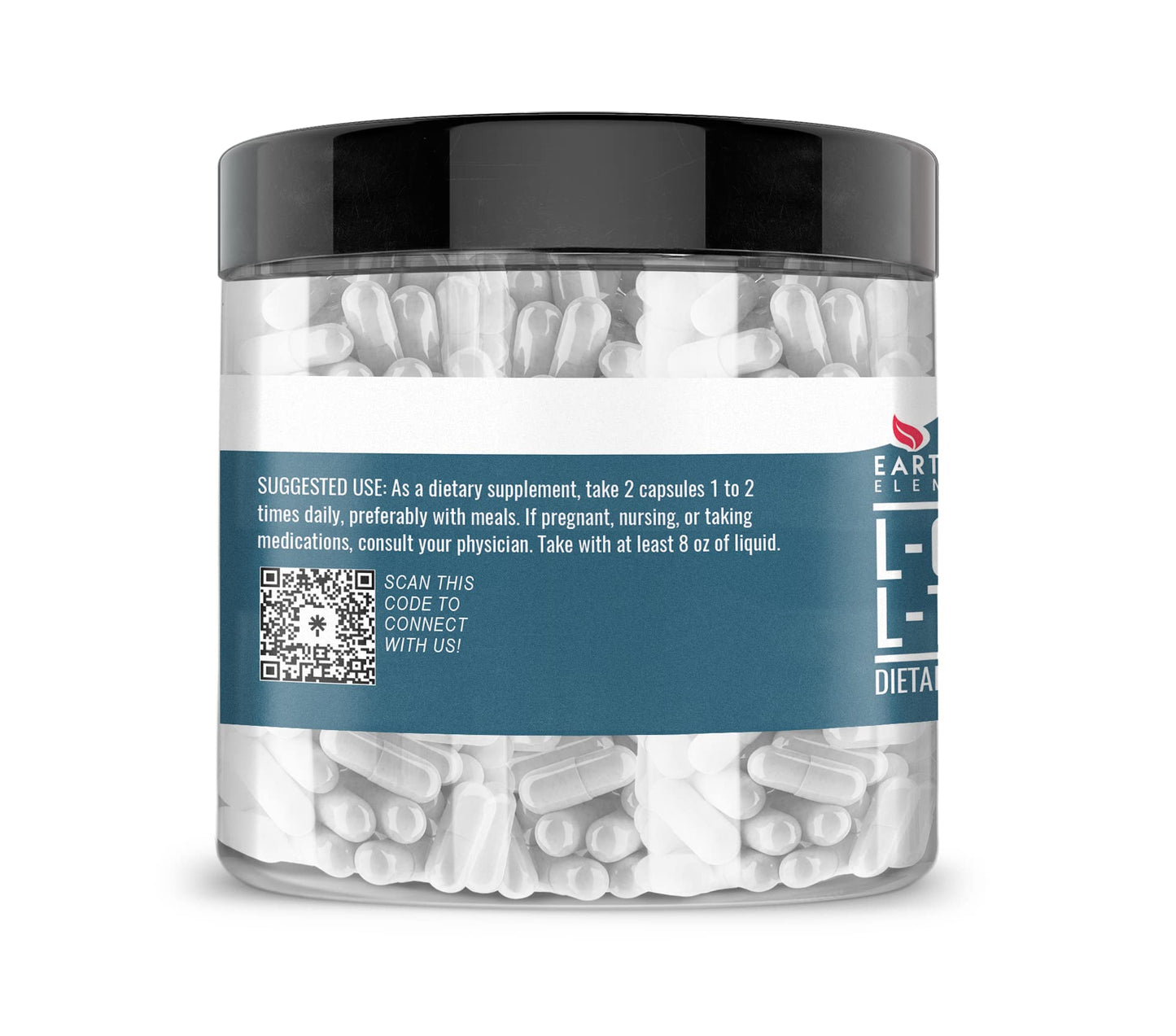 Earthborn Elements L-Carnitine Tartrate 200 Capsules — Gluten-Free & Undiluted