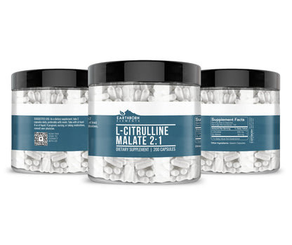 Earthborn Elements L-Citrulline DL-Malate 2:1 – 200 Capsules, Pure & Undiluted