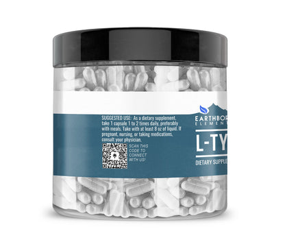 Earthborn Elements L-Tyrosine 200 Capsules | Pure & Undiluted | No Additives