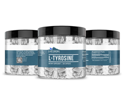 Earthborn Elements L-Tyrosine 200 Capsules | Pure & Undiluted | No Additives