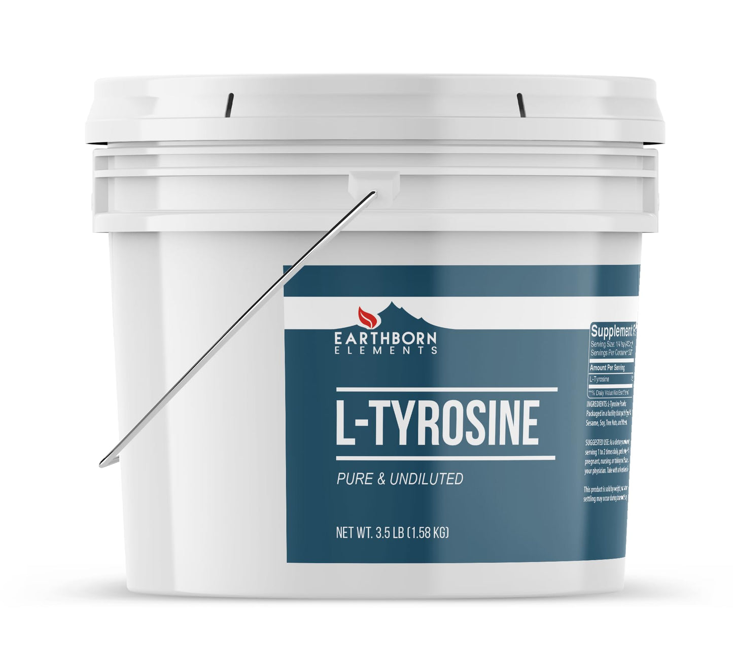 Earthborn Elements L-Tyrosine Powder – 1 Gallon, Pure & Undiluted