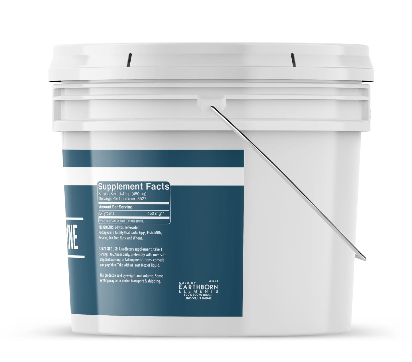 Earthborn Elements L-Tyrosine Powder – 1 Gallon, Pure & Undiluted