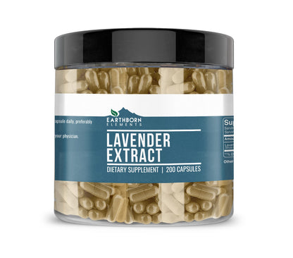 Earthborn Elements Lavender Extract Capsules – Pure & Undiluted, 200 Day Supply