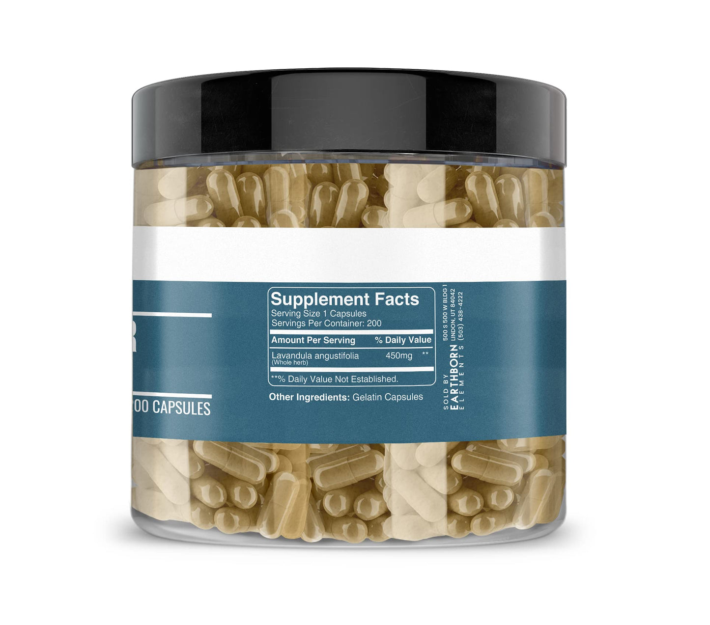 Earthborn Elements Lavender Extract Capsules – Pure & Undiluted, 200 Day Supply
