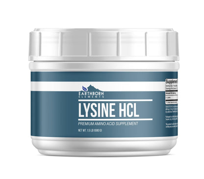 Earthborn Elements Lysine HCL Powder 1.5 lb – Pure Lysine HCl, No Fillers