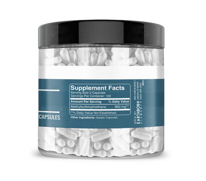 Earthborn Elements MSM 200 Capsules – Non-GMO, Easy-to-Take Caps