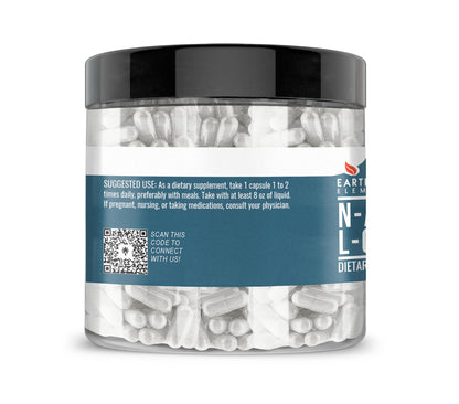 Earthborn Elements NAC N-Acetyl L-Cysteine 200 Capsules – Pure & Undiluted