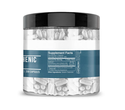 Earthborn Elements Pantothenic Acid 200 Capsules – Pure Vitamin B5, No Additives