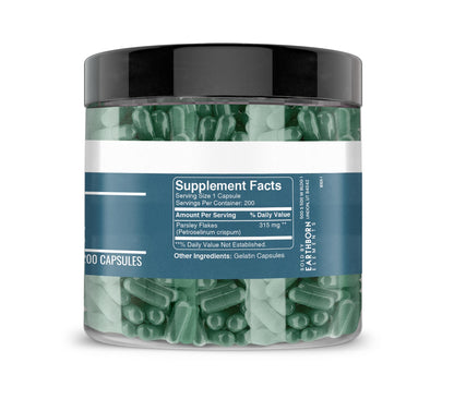 Earthborn Elements Parsley 200 Capsules – Pure & Undiluted, No Additives