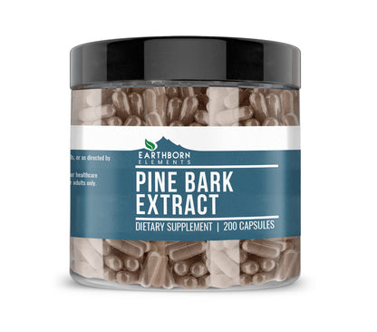 Earthborn Elements Pine Bark Extract – 200 Capsules | Pure & Undiluted