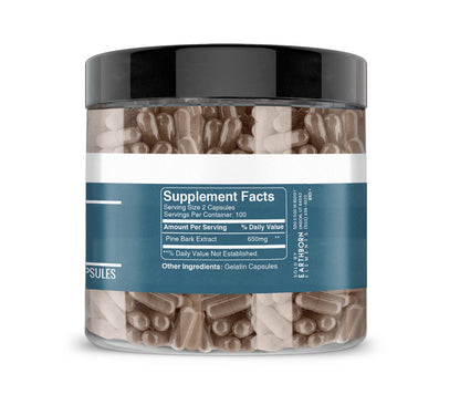 Earthborn Elements Pine Bark Extract – 200 Capsules | Pure & Undiluted