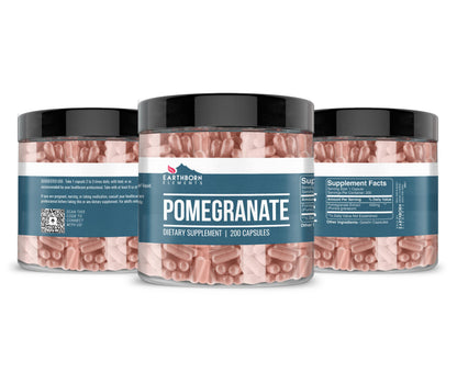 Earthborn Elements Pomegranate 200 Capsules - Pure & Undiluted, No Additives