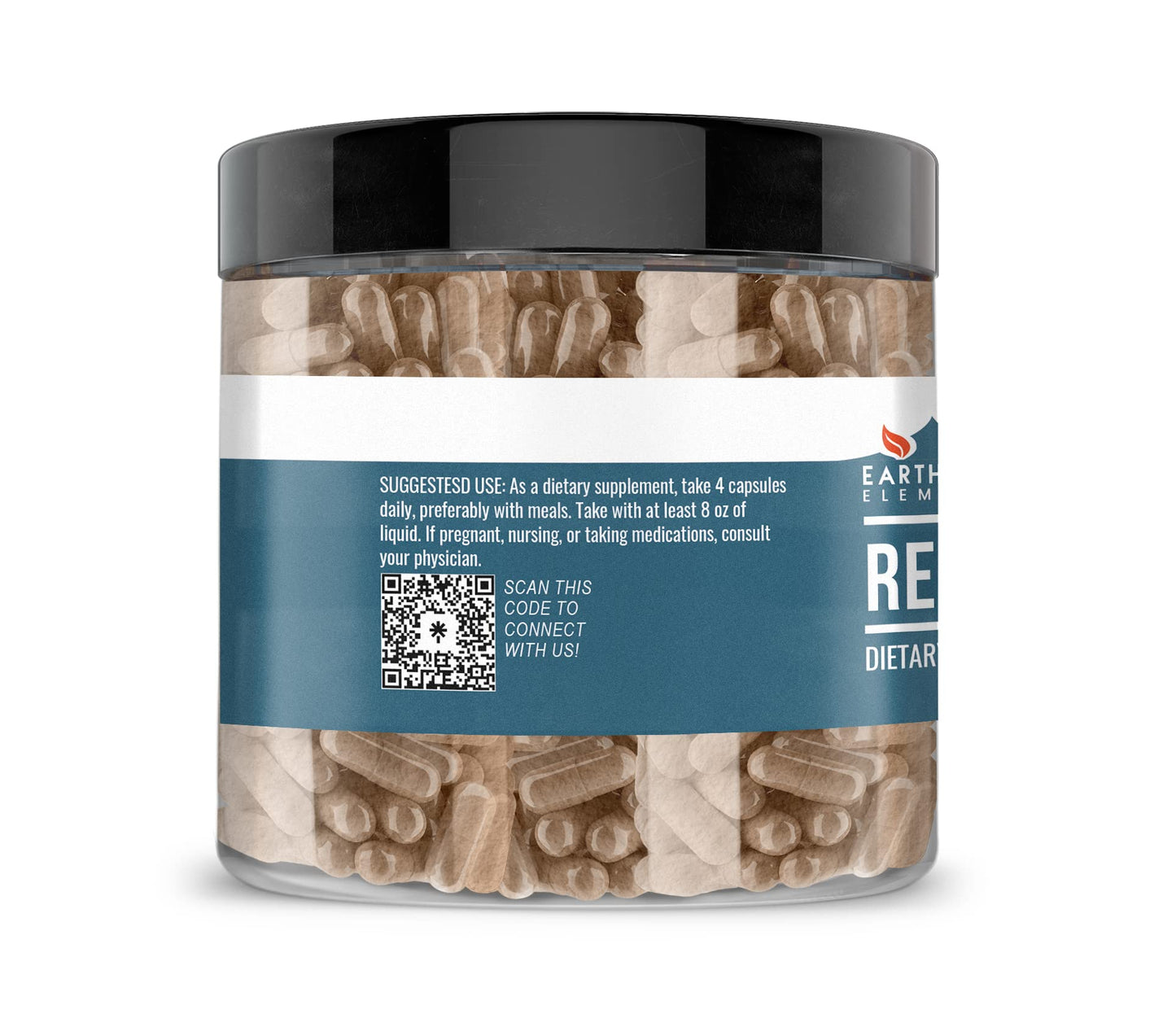 Earthborn Elements Reishi Mushroom 200 Capsules – Pure & Undiluted