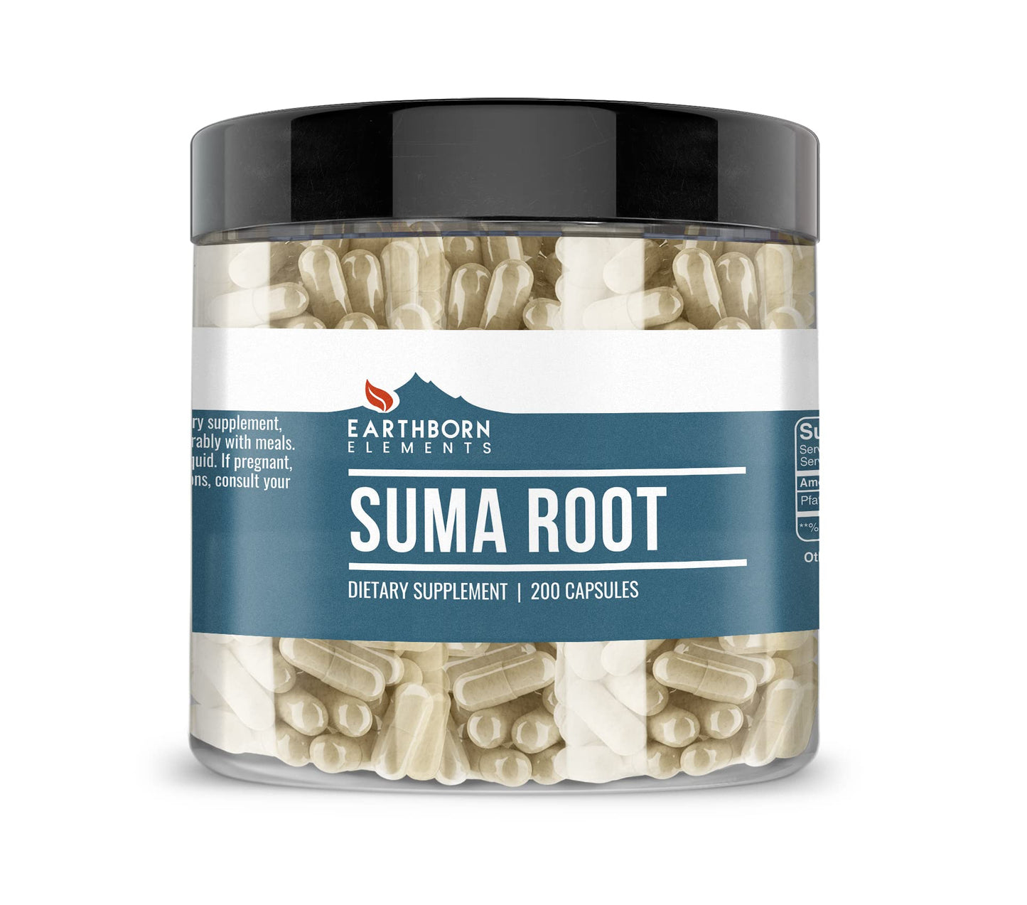 Earthborn Elements Suma Root Capsules – 200 Count, Pure & Undiluted