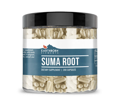 Earthborn Elements Suma Root Capsules – 200 Count, Pure & Undiluted