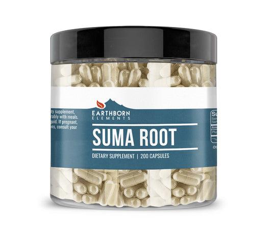 Earthborn Elements Suma Root Capsules – 200 Count, Pure & Undiluted BritishVita | Premium UK Vitamins & Wellness Supplements