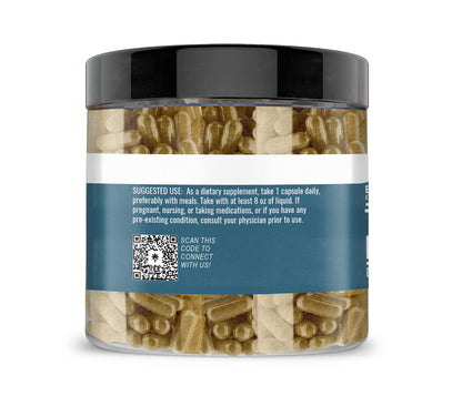 Earthborn Elements Turkey Rhubarb Extract 200 Capsules — Pure & Undiluted, No Additives