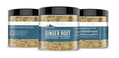 Earthborn Elements Ginger Root Capsules - 200, Pure & Undiluted, No Additives