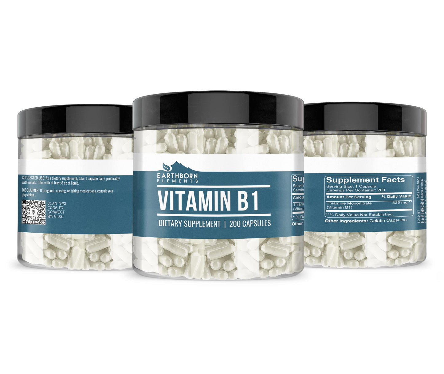 Earthborn Elements Vitamin B1 – Thiamine Mononitrate, Pure & Undiluted