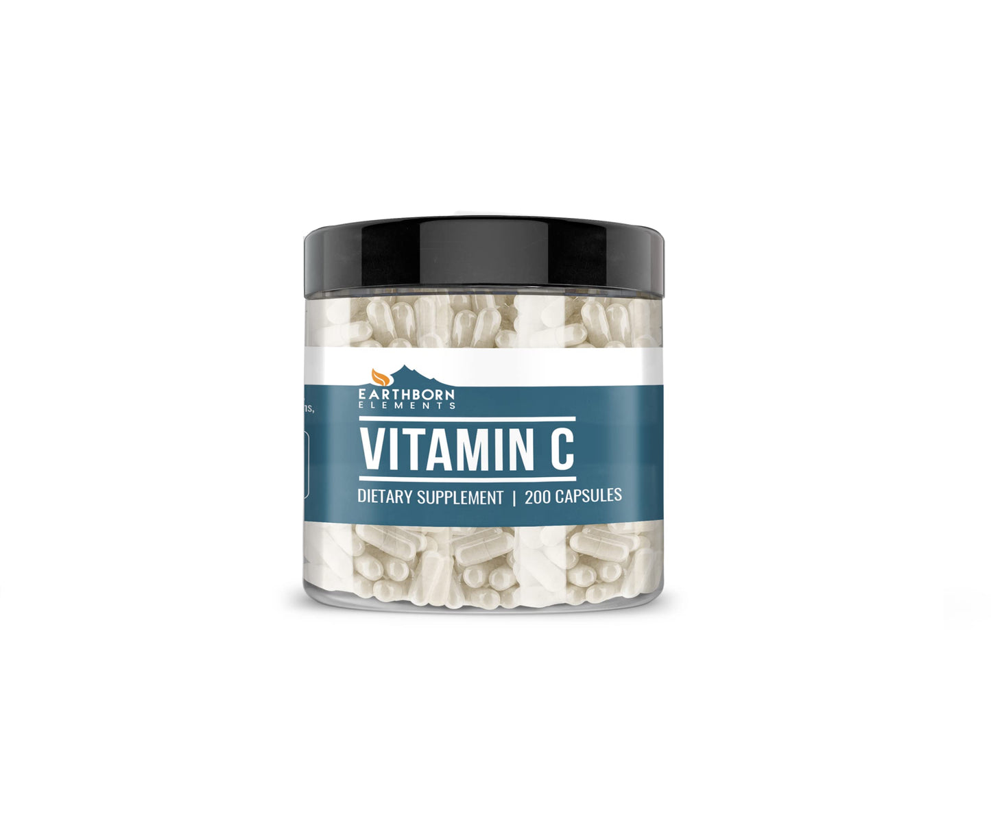 Earthborn Elements Vitamin C 200 Capsules - Pure & Undiluted