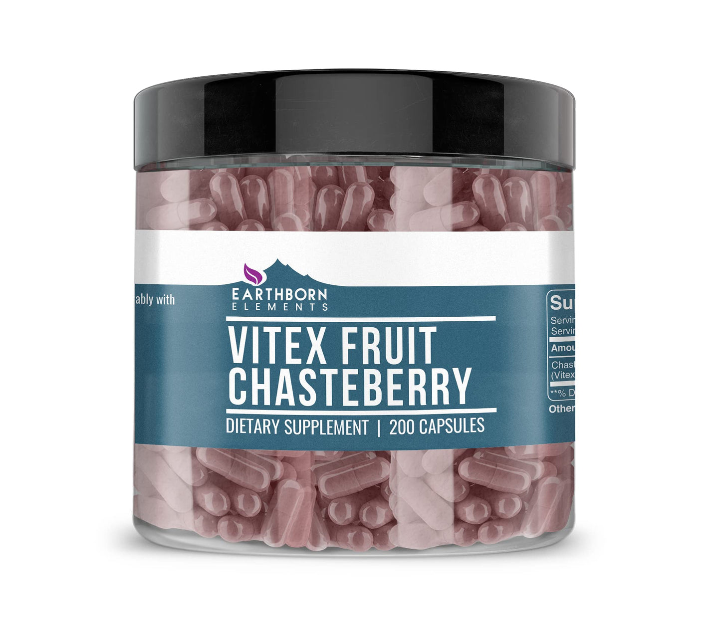 Earthborn Elements Vitex (Chasteberry) 200 Capsules – Pure & Undiluted