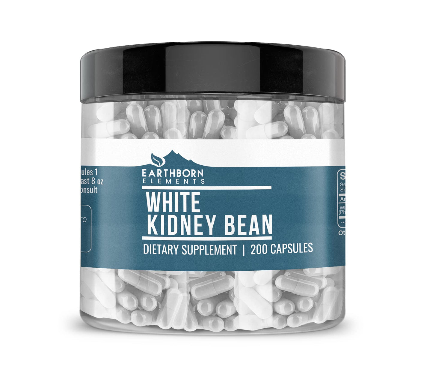 Earthborn Elements White Kidney Bean Extract – 200 Capsules, Pure & Undiluted