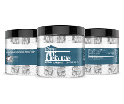 Earthborn Elements White Kidney Bean Extract – 200 Capsules, Pure & Undiluted