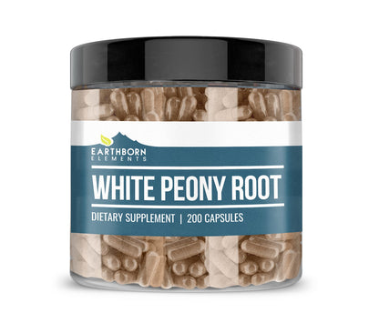 Earthborn Elements White Peony Root 200 Capsules | Pure & Undiluted
