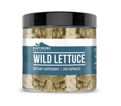 Earthborn Elements Wild Lettuce 200 Capsules – Pure & Undiluted