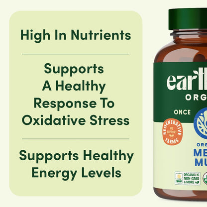 EarthFirst Organic Men's Multivitamin - Whole-Food, Once Daily, 19 Vitamins - 30 Count