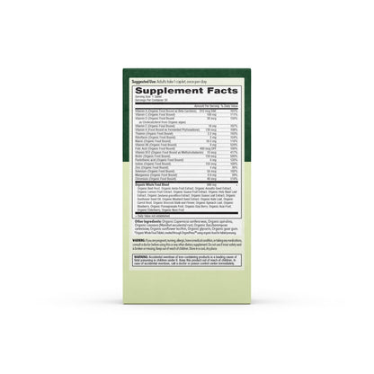 EarthFirst Organic Men's Multivitamin - Whole-Food, Once Daily, 19 Vitamins - 30 Count