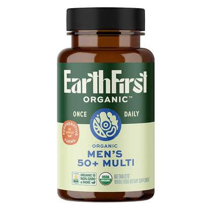 EarthFirst Organic Once Daily Multivitamin for Men 50+ - 60 Count