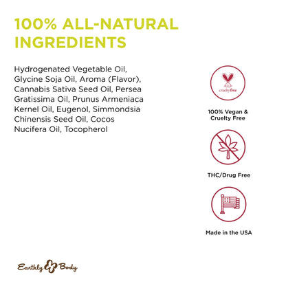 Earthly Body Edible Massage Candle – Cherry, 4 oz | 3-in-1 Candle, Oil & Moisturizer