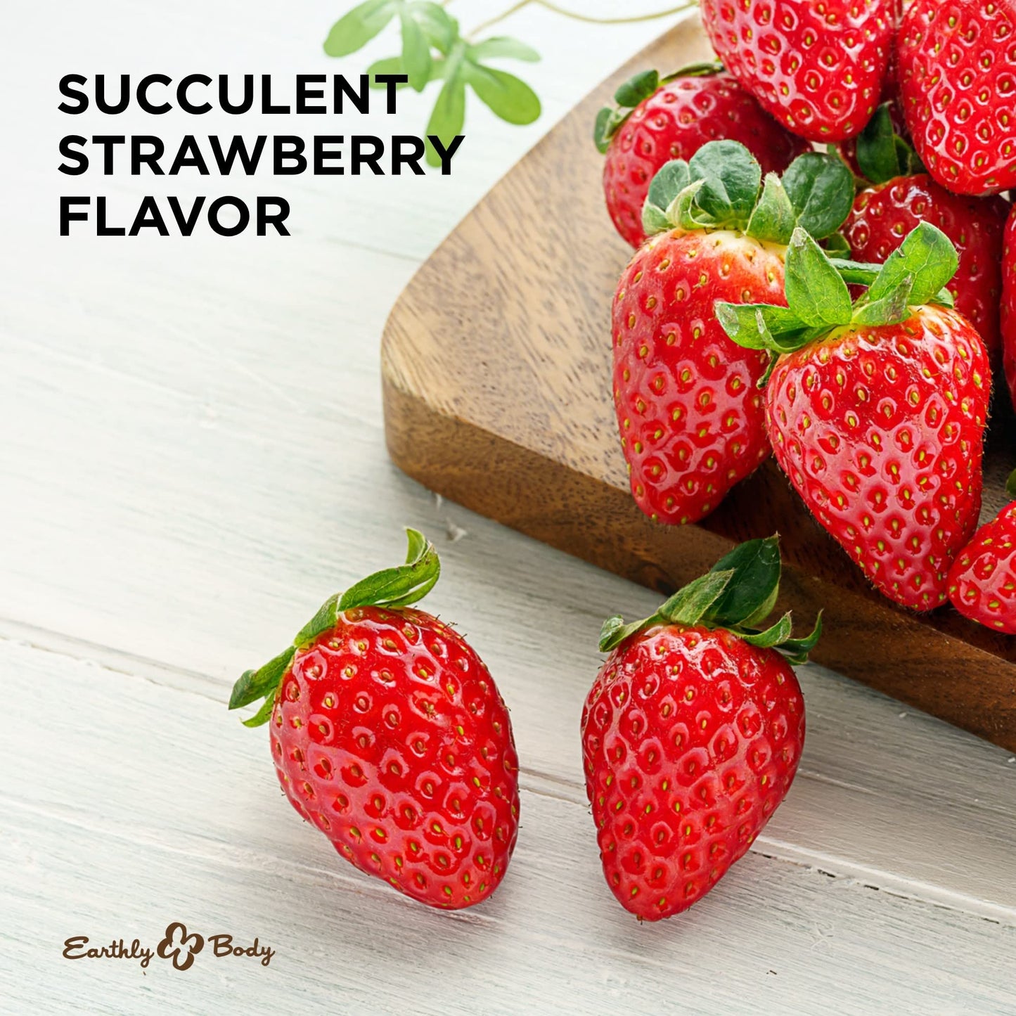 Earthly Body Edible Massage Candle - Strawberry, 4 oz | 3-in-1 Oil & Candle
