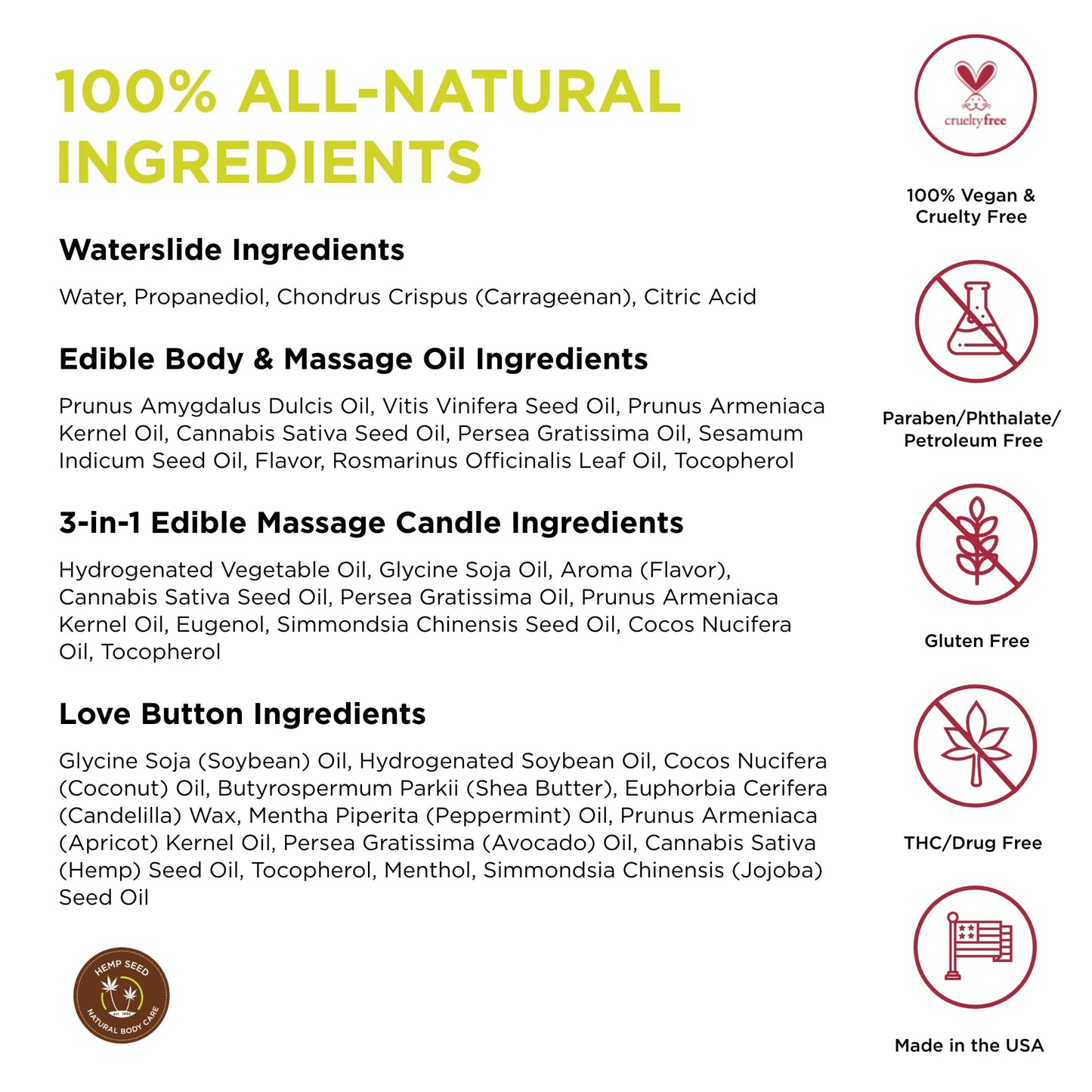 Earthly Body Tasty Travel Collection Pineapple – Waterslide Moisturizer, Edible Massage Oil, Balm & Candle