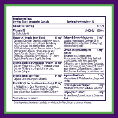 Paradise Herbs Earth's Blend Vitamin D3 – Bone Health & Immune Support, 90 Vegetarian Capsules