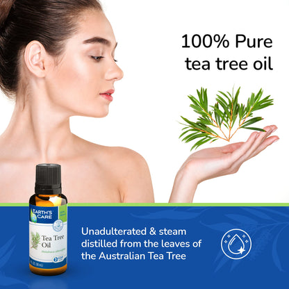 Earth’s Care Tea Tree Oil – 100% Pure Australian Steam-Distilled Essential Oil for Aromatherapy