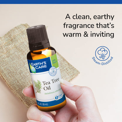 Earth’s Care Tea Tree Oil – 100% Pure Australian Steam-Distilled Essential Oil for Aromatherapy