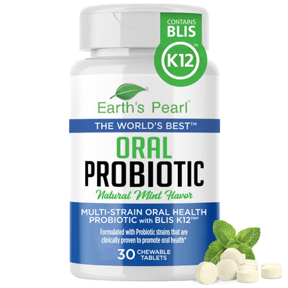Earth's Pearl Dental Probiotic with BLIS K12 – Mint Oral Probiotics (30-Day)