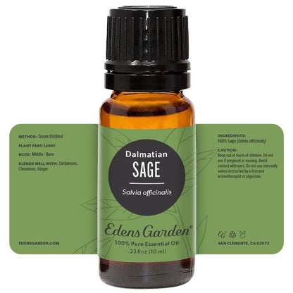 Edens Garden Sage-Dalmatian Essential Oil 10 ml – 100% Pure & Premium Grade