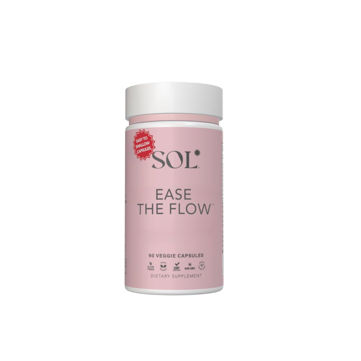Sol Nutrition Ease The Flow - PMS Support, Menstrual Relief, PMDD & Period Relief (60 Capsules)